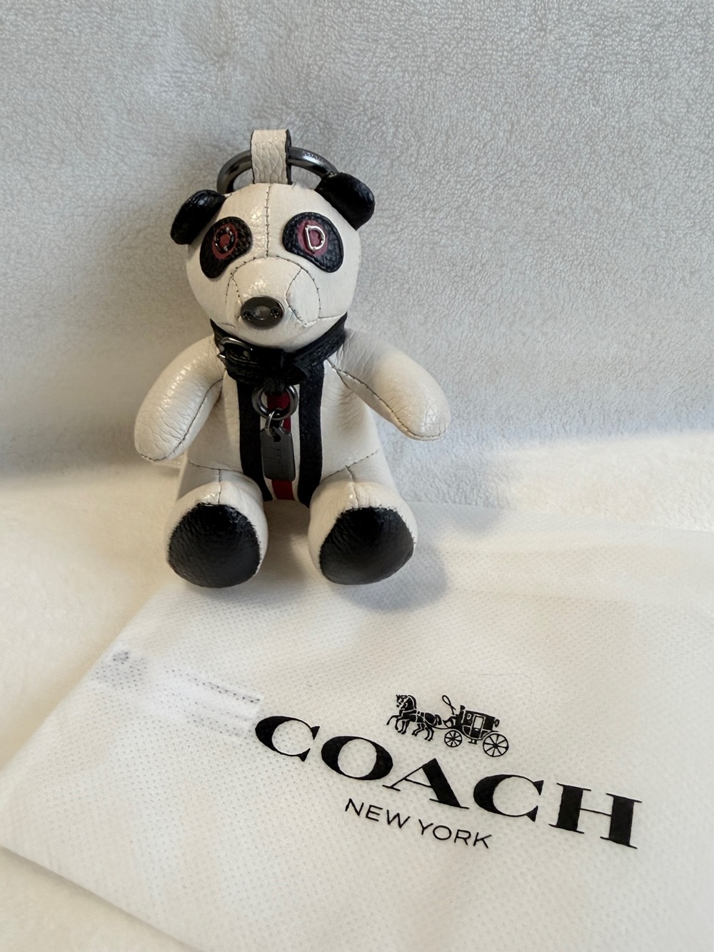 Coach Panda Bear Bag Charm/Keychain